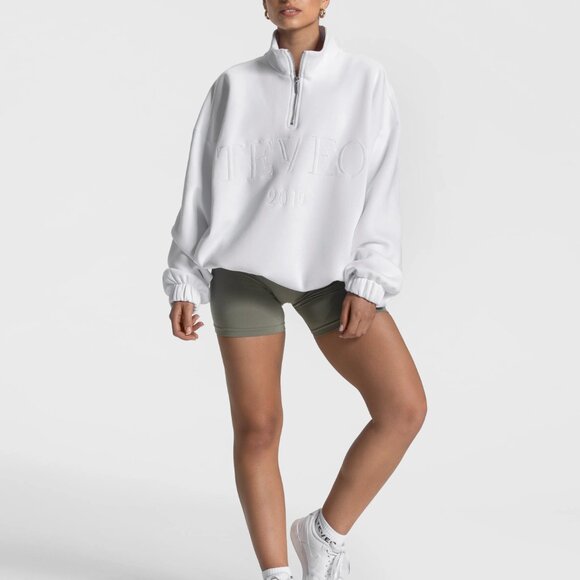 Teveo Femme Half Zip Sweater ‘White’ - Picture 5 of 5